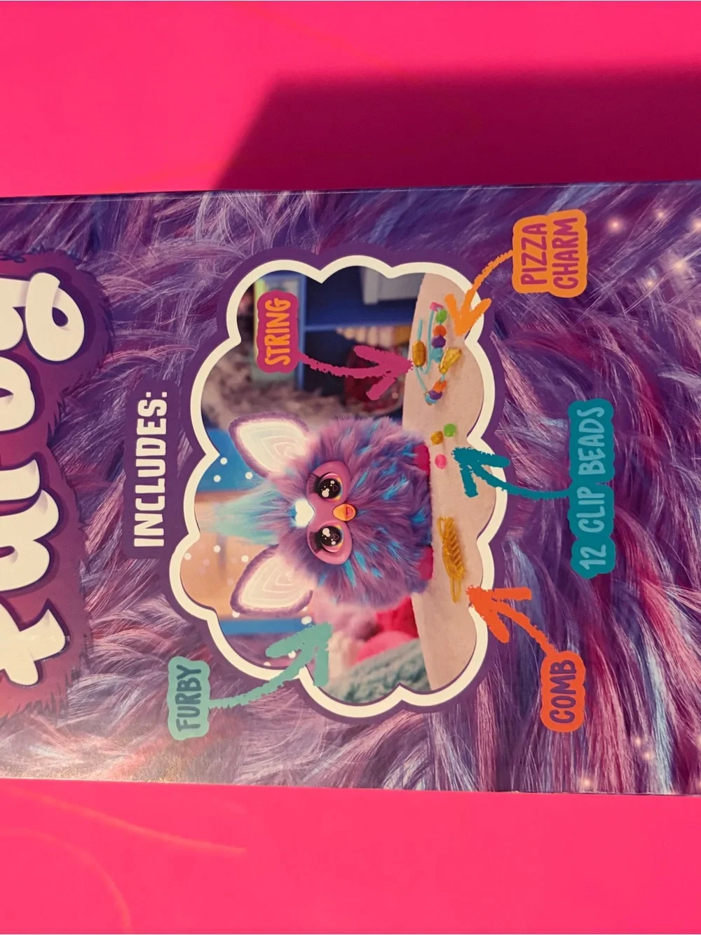 Hasbro Furby Plush Toy - Pink and Purple with Orange Beak‎